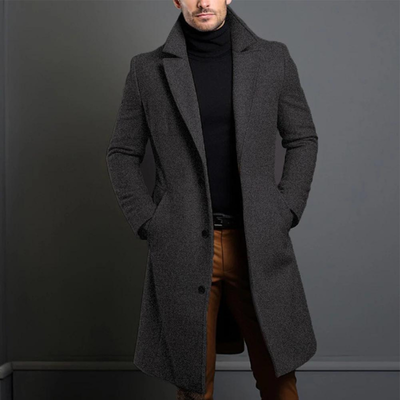 Cappotto Lungo Uomo Elegante Invernale