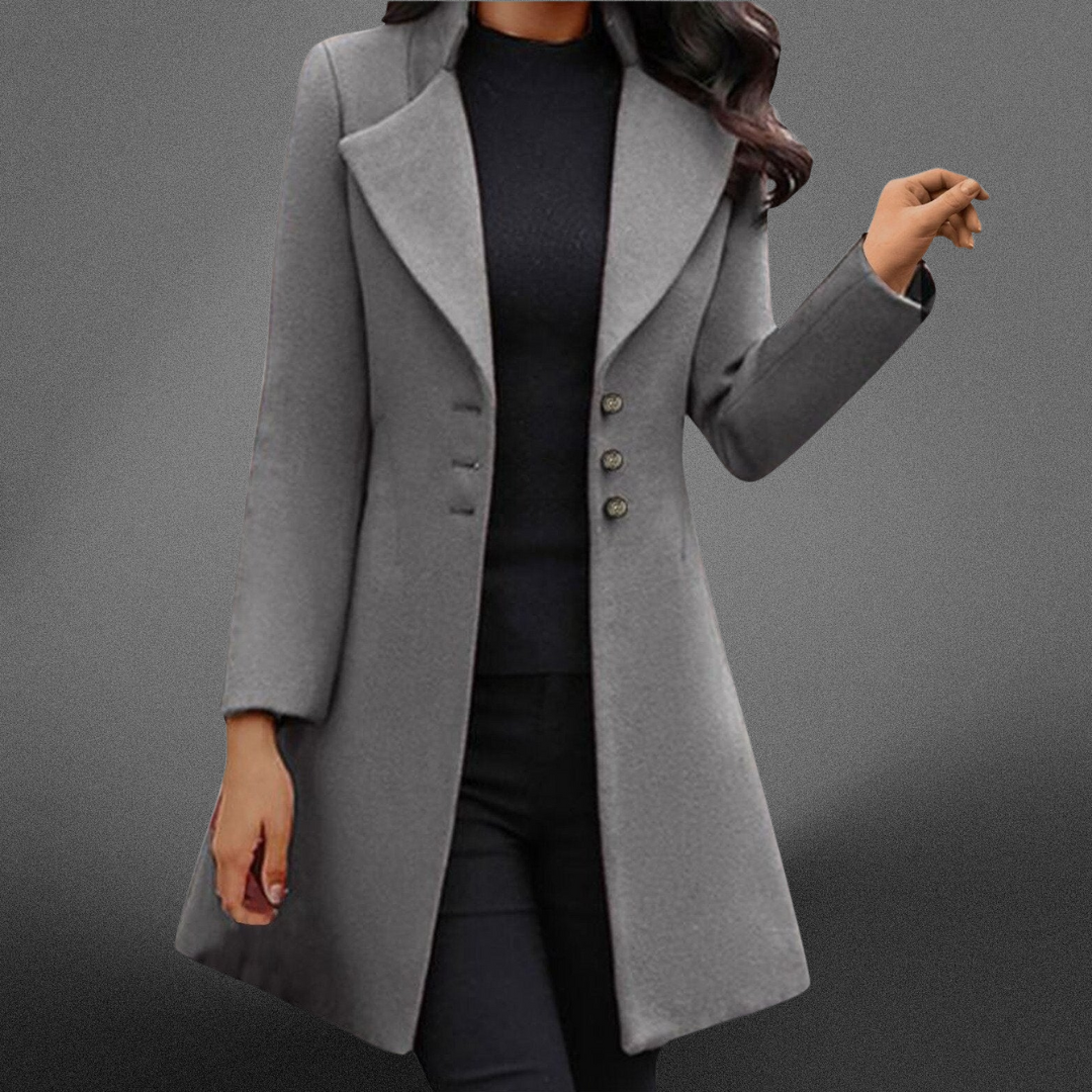 Cappotto Donna in Lana Italiana Maniche Lunghe Elegante