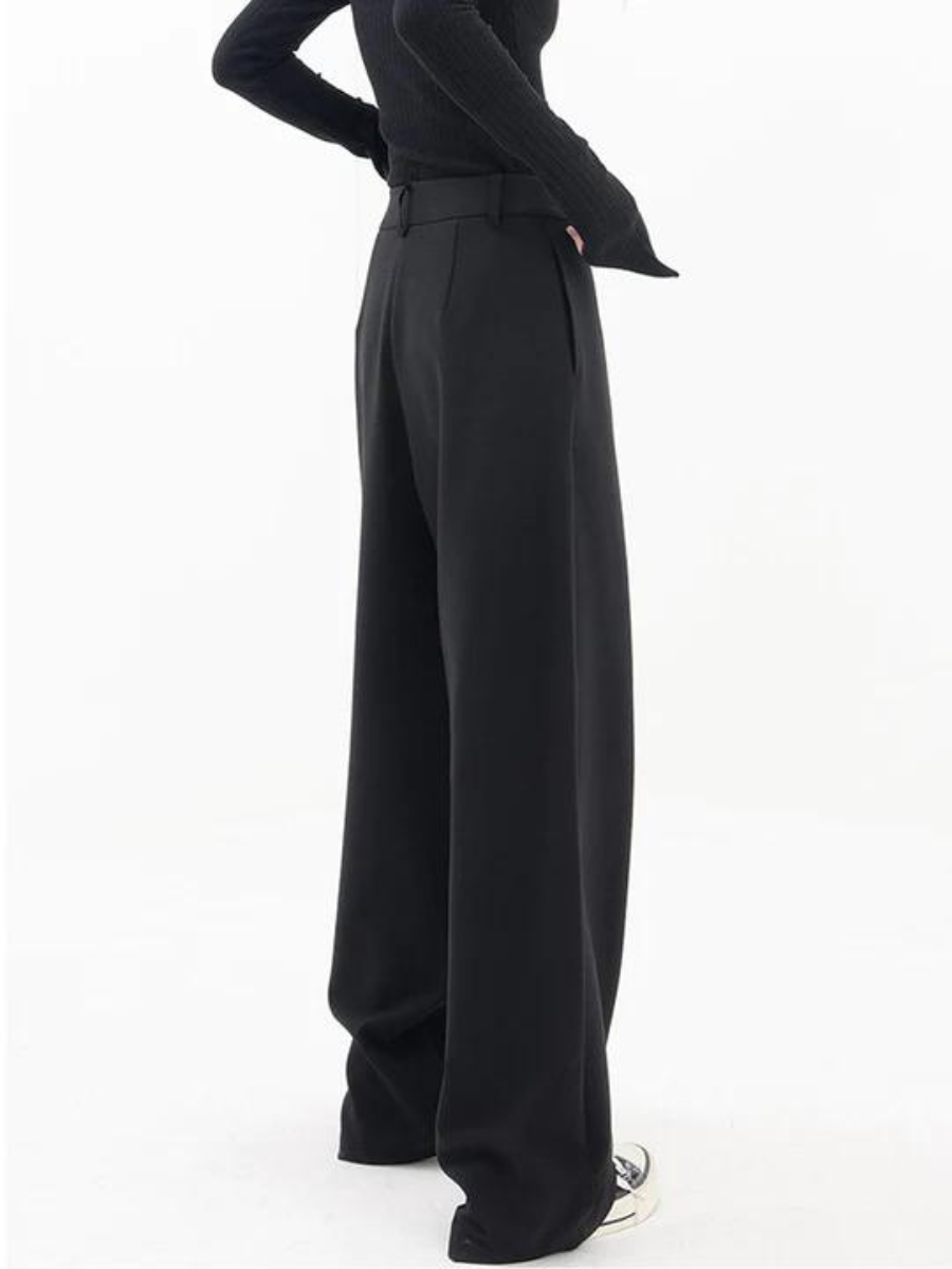 Pantaloni Donna Asimmetrici con Gamba Larga