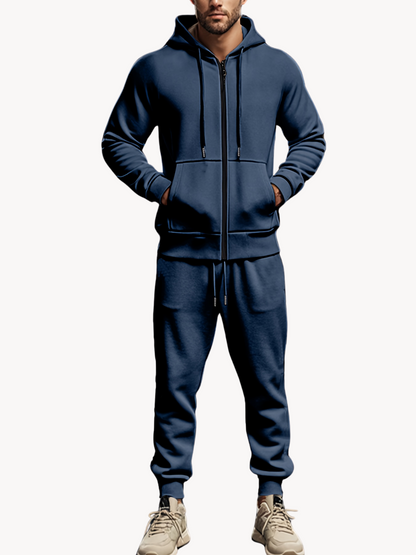 Completo Sportivo Uomo Felpa con Cappuccio e Pantaloni Jogging - Brentozzi