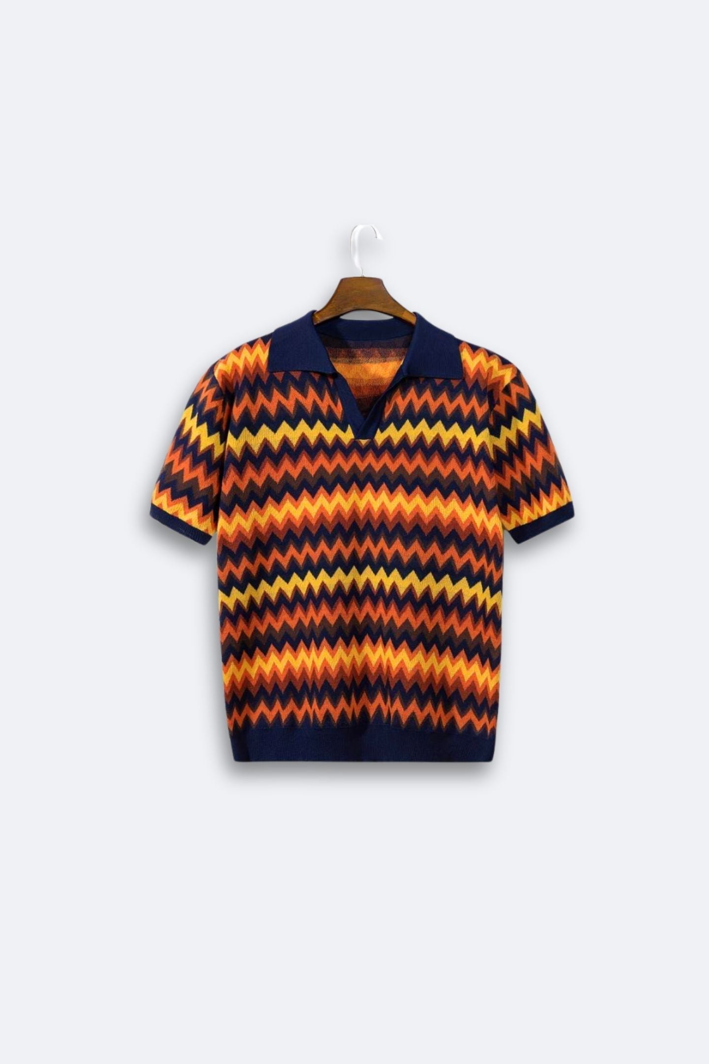 Maglione Donna Retro Motivo Zigzag Vestibilità Classica