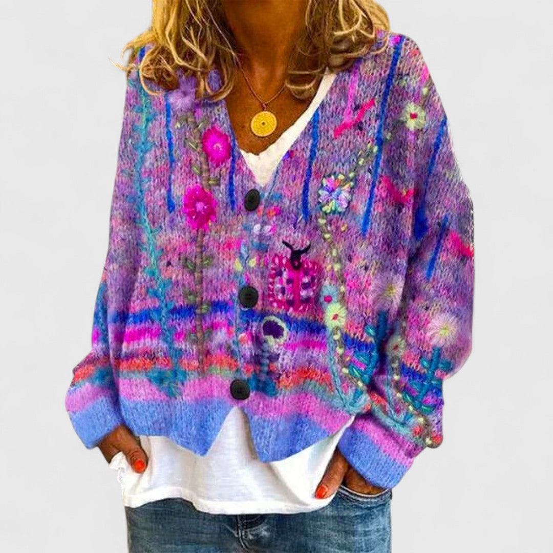 Cardigan Donna Caldo Morbido Elegante