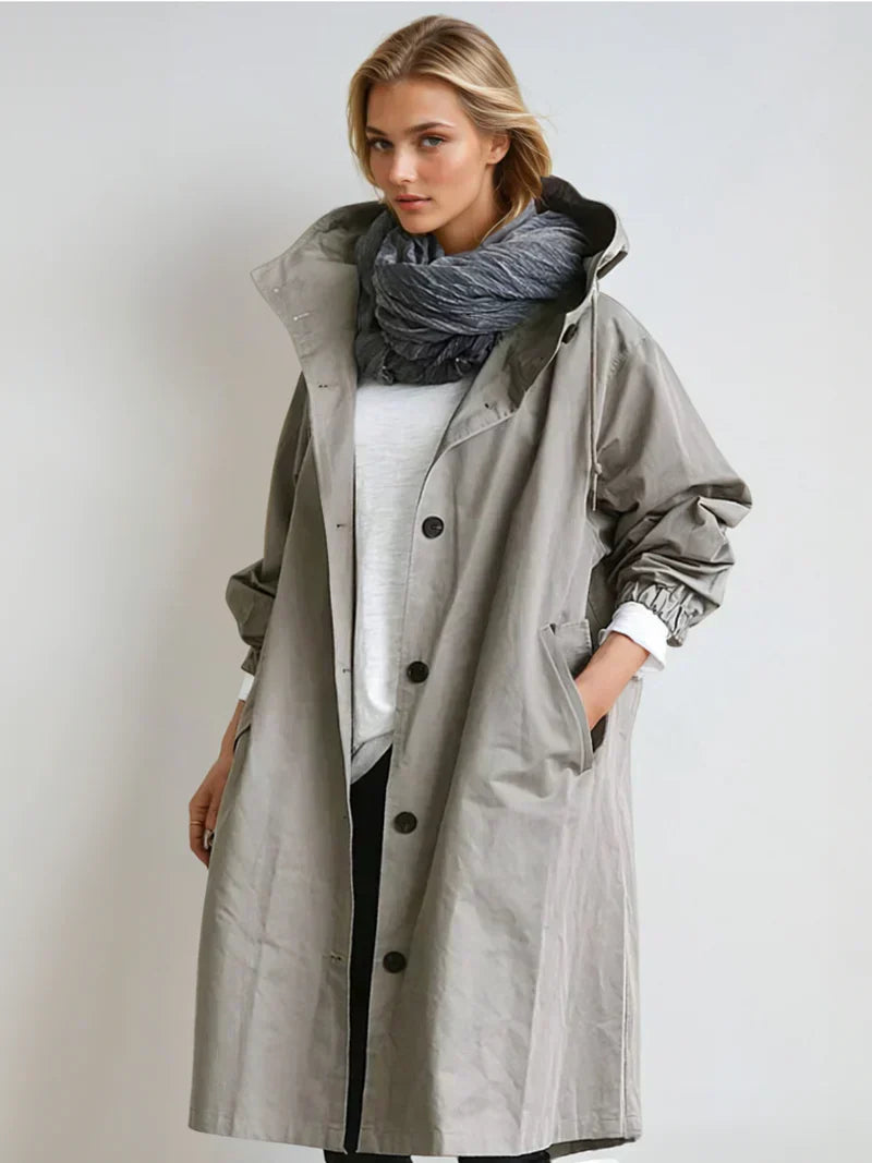 Cappotto Donna Lungo Design Classico Casual