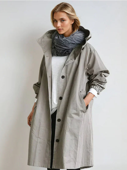 Cappotto Donna Lungo Design Classico Casual