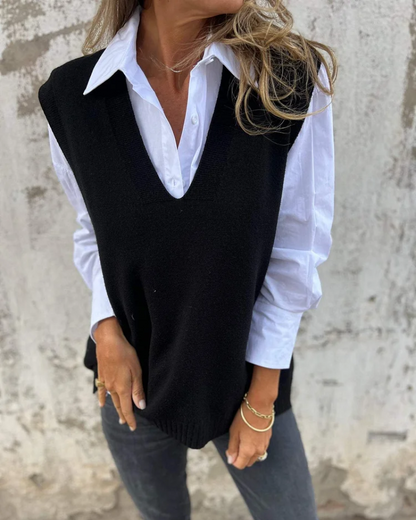 Gilet Uomo Maglia Lavorata Vestibilità Regular