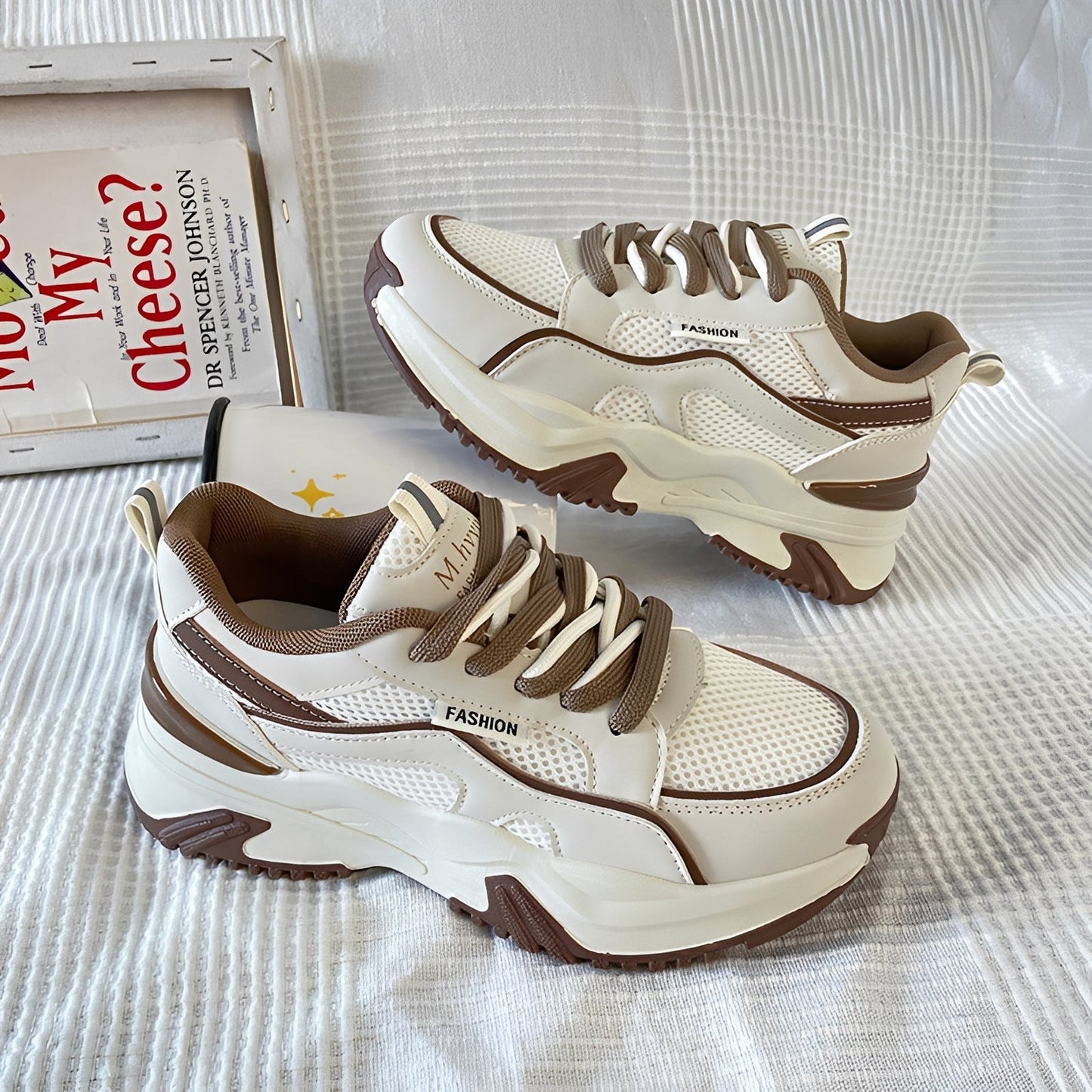 Sneakers Donna Mesh Tacco Alto Stile Casual