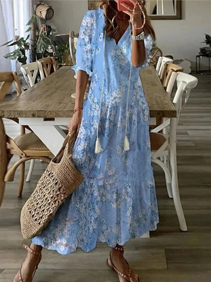 Tunika Maxi Donna Spiaggia Scollo V Ampia