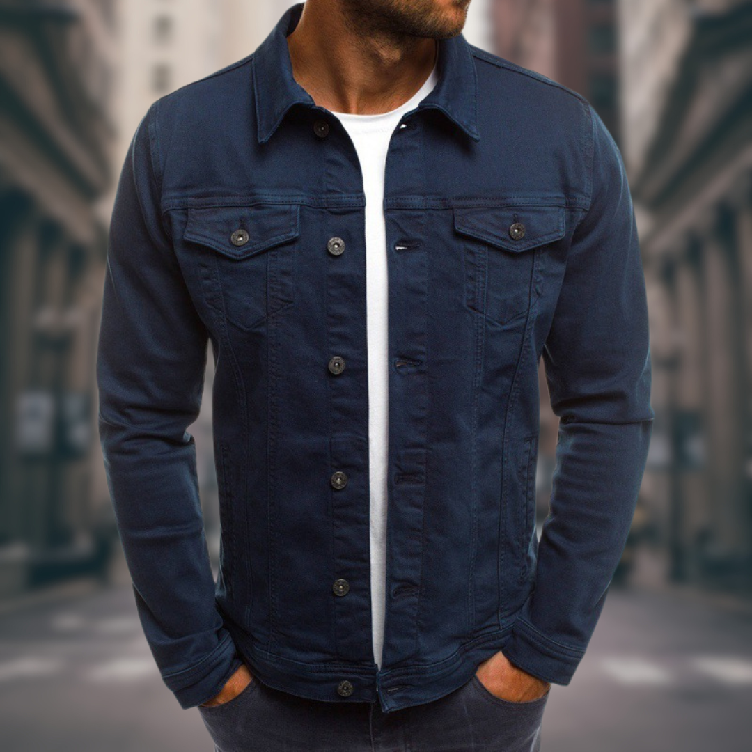 Giacca Denim Uomo Classica Regular Fit