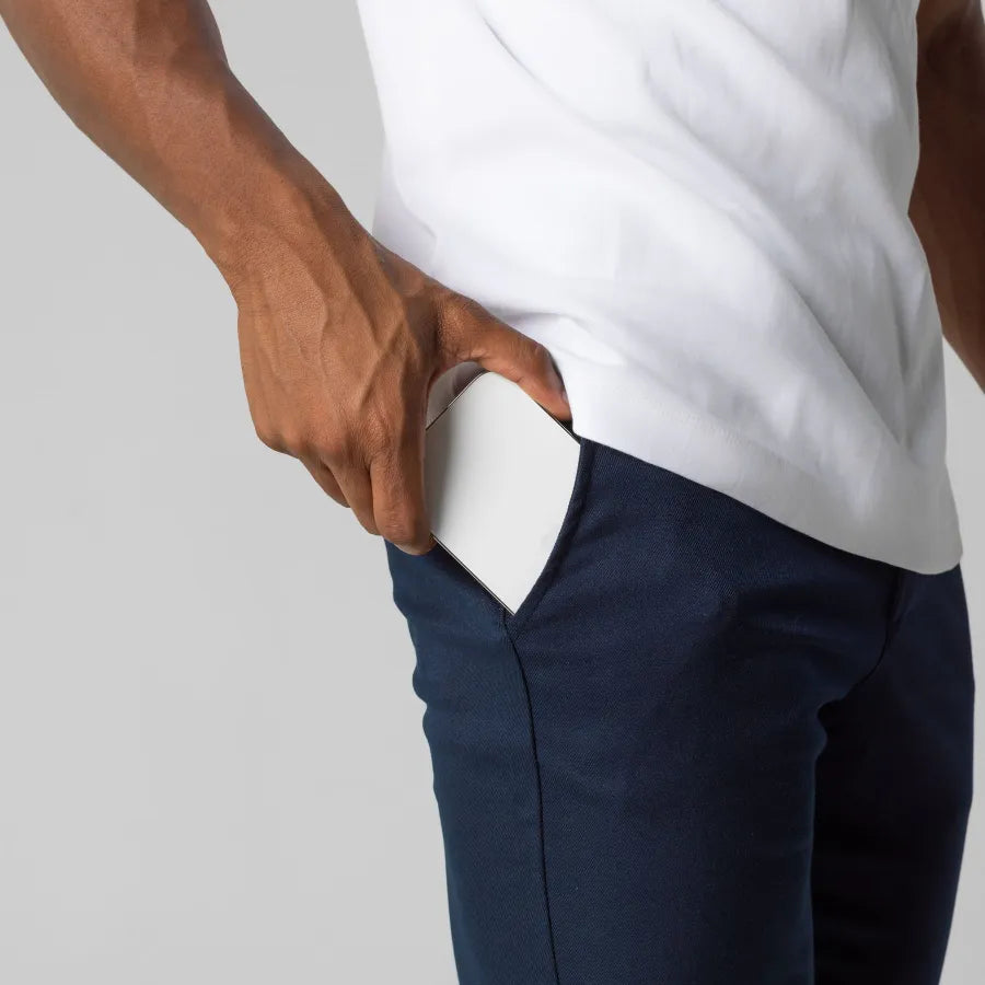 Pantaloni Chino Uomo Slim Fit Elastici Eleganti