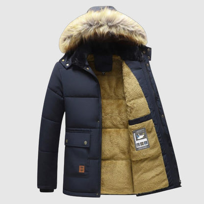 Parka Uomo Invernale Imbottito Collo in Pelliccia Sintetica - Brentozzi