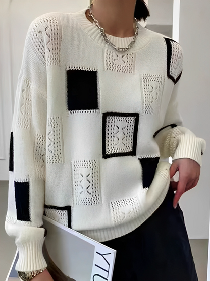 Maglione Donna Girocollo Stampato Morbido - Brentozzi