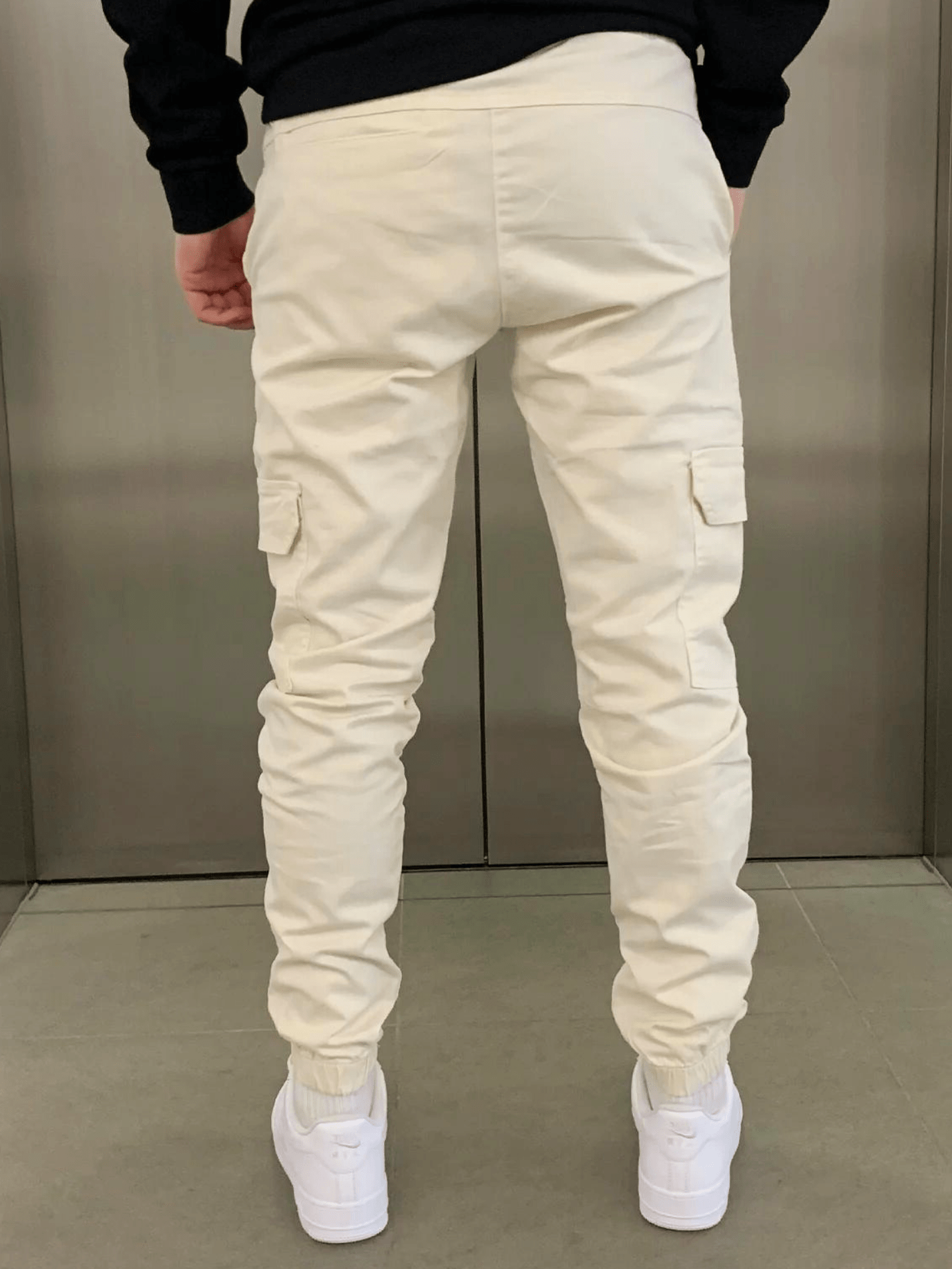 Pantaloni Cargo Uomo Lavoro Jogger Elastico