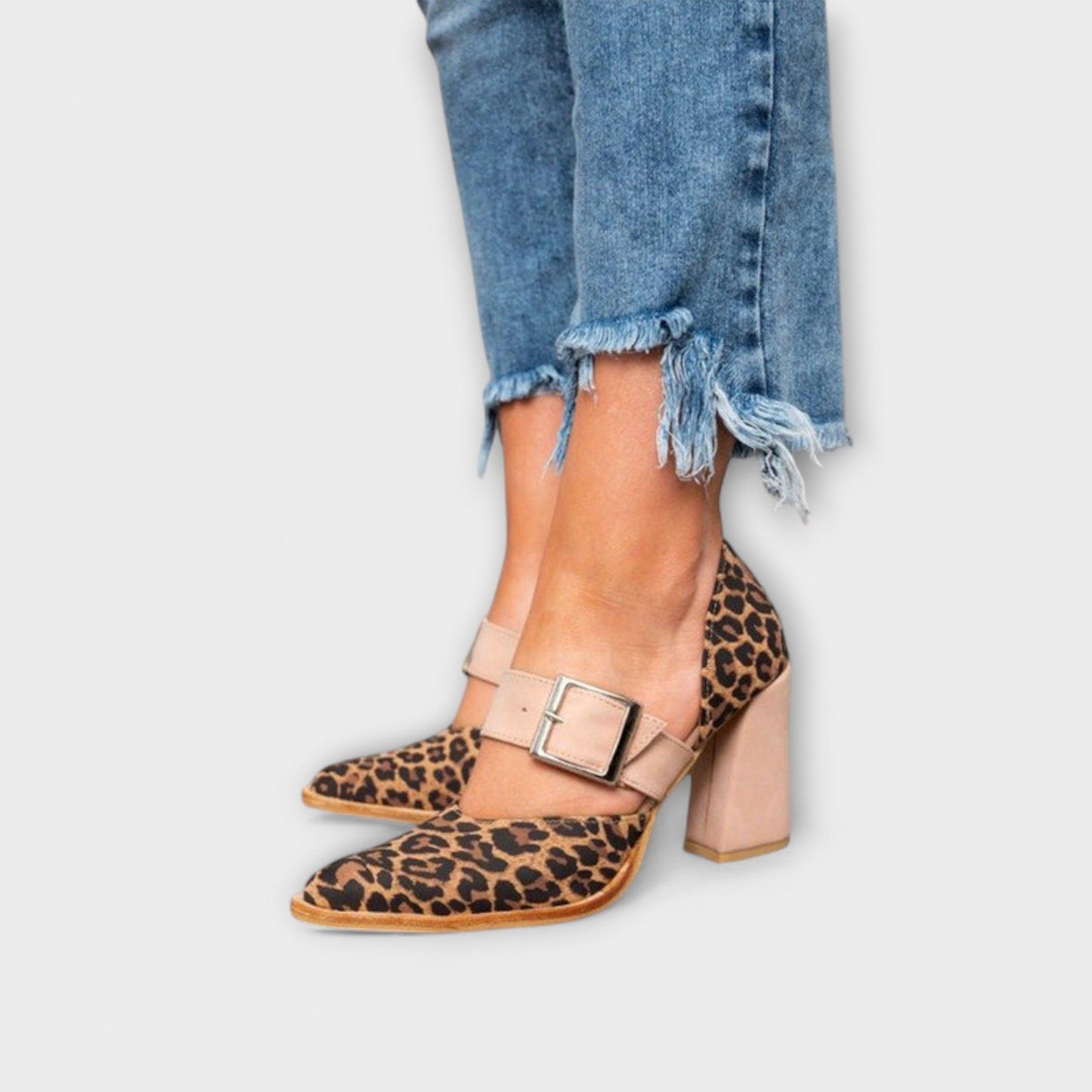 Sandali Donna con Tacco Fantasia Animalier