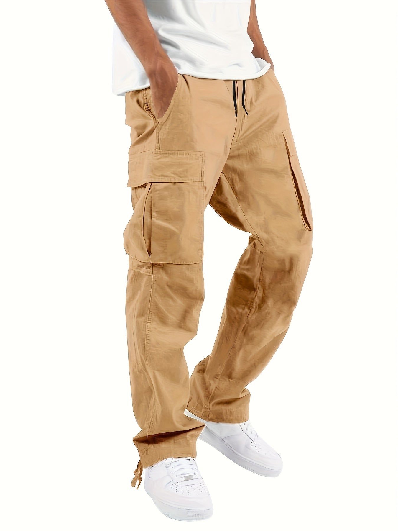 Pantaloni Cargo Uomo Baggy Lunghezza Lunga