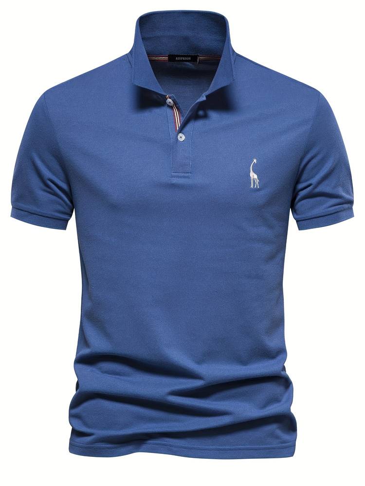 Polo Uomo Slim Fit Dettagli Sottile Colletto Classico