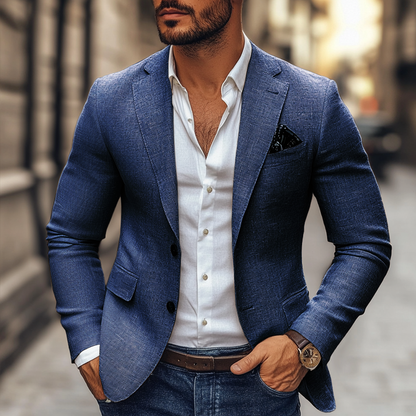 Blazer Uomo Classico Doppio Bottone Slim Fit