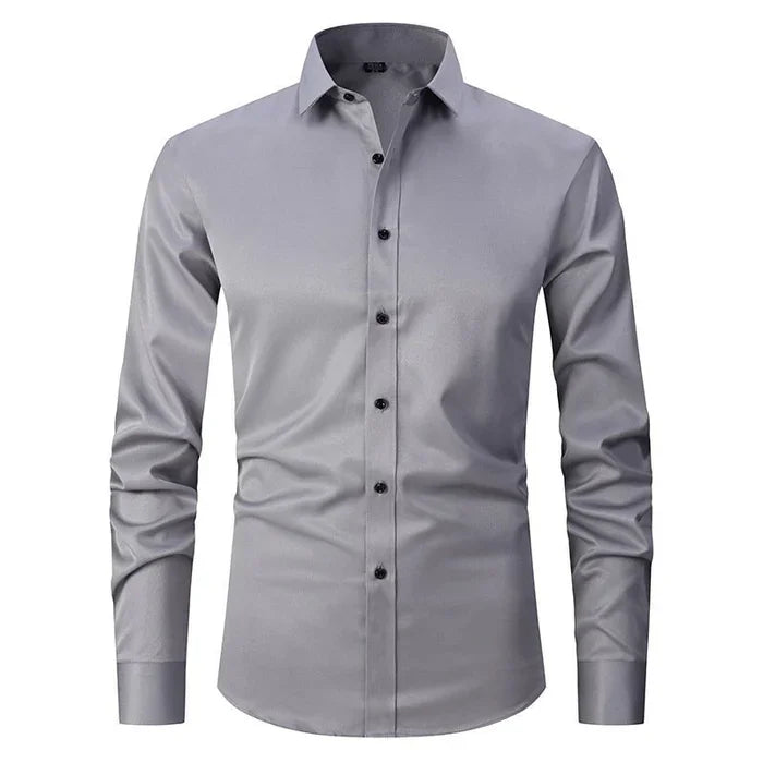 Camicia Uomo Manica Lunga Colletto Kent