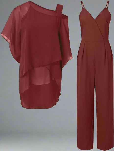 Tuta Donna Asimmetrica Elegante Taglio Slim