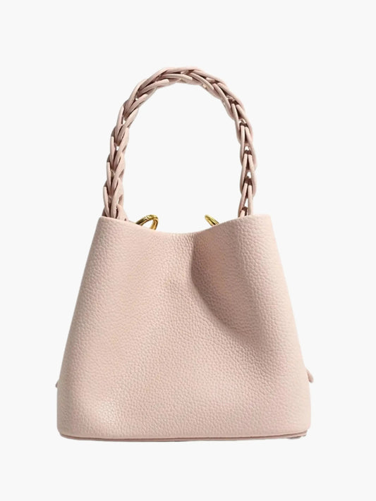 Borsa Donna Elegante Strutturata con Manico Intrecciato - Brentozzi