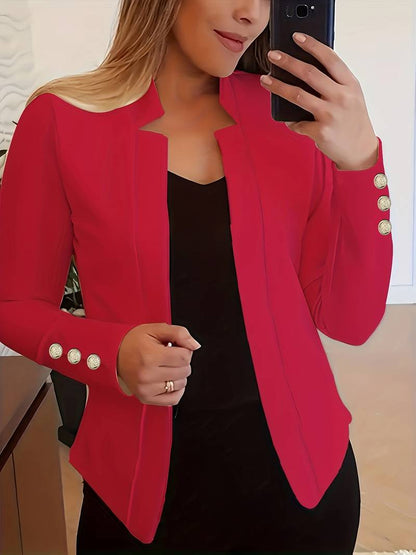 Blazer Donna Casual Cotone Leggero Manica Lunga Bottoni