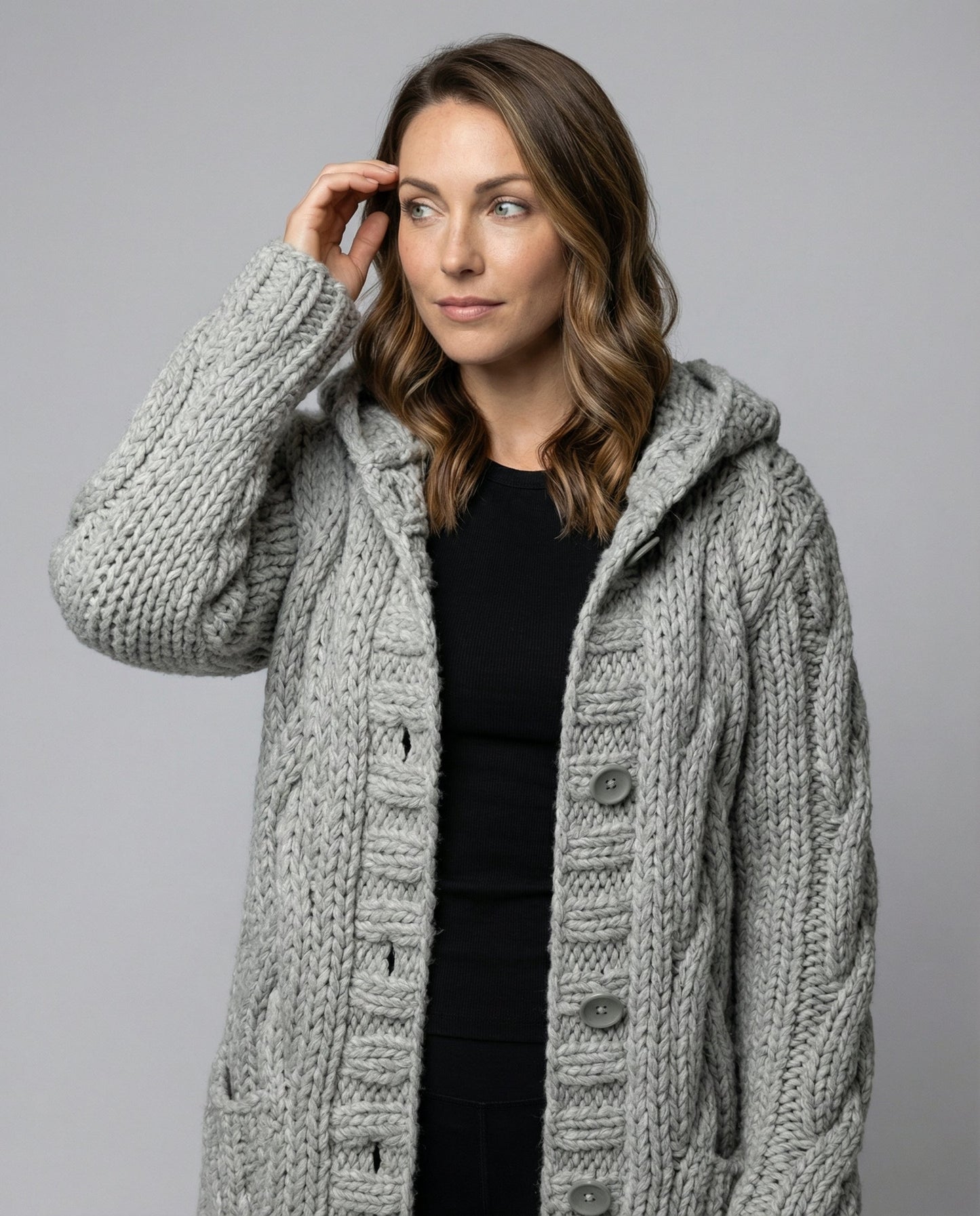 Cardigan Donna Maglia Morbida Casual