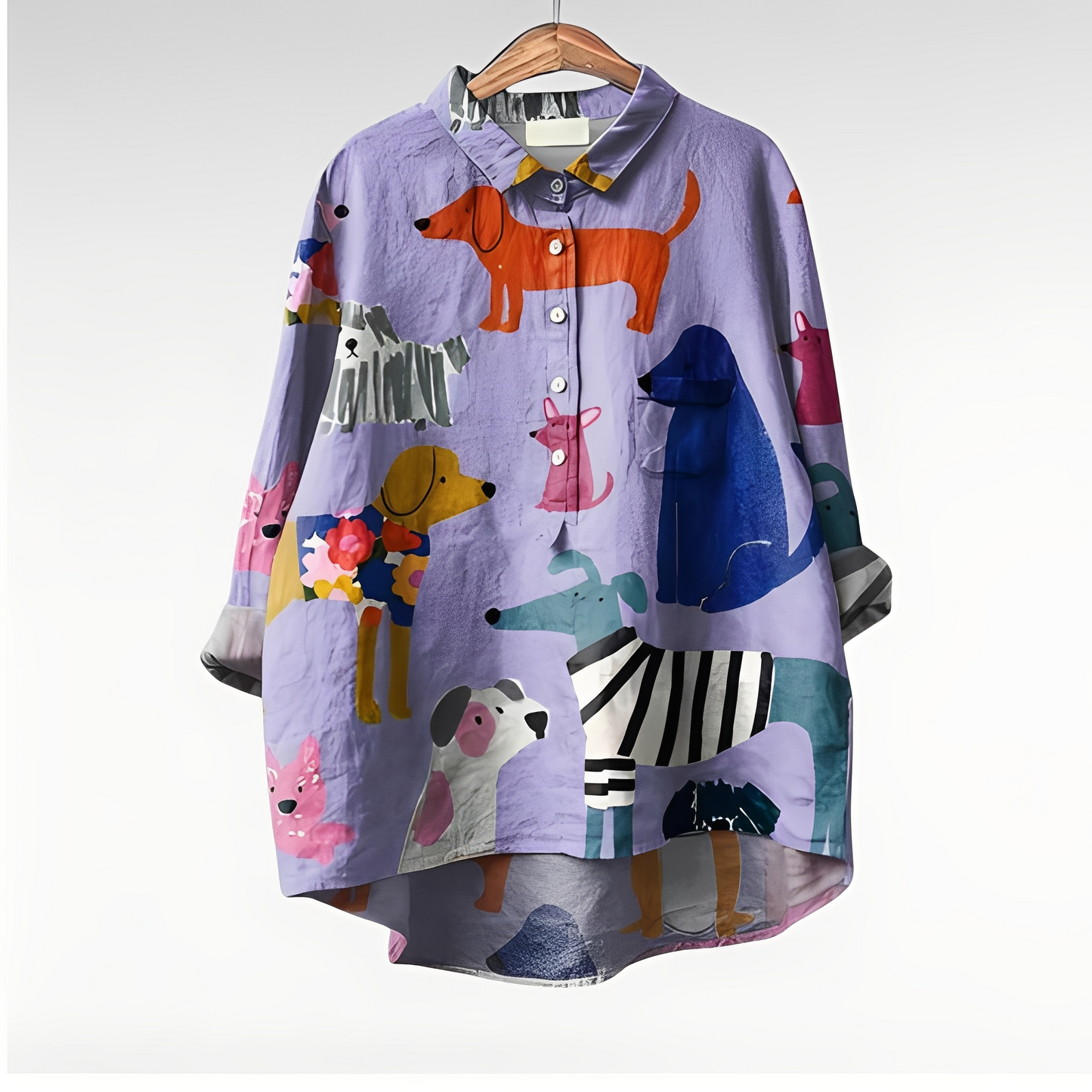 Blusa Donna Manica Lunga Stile Artistico