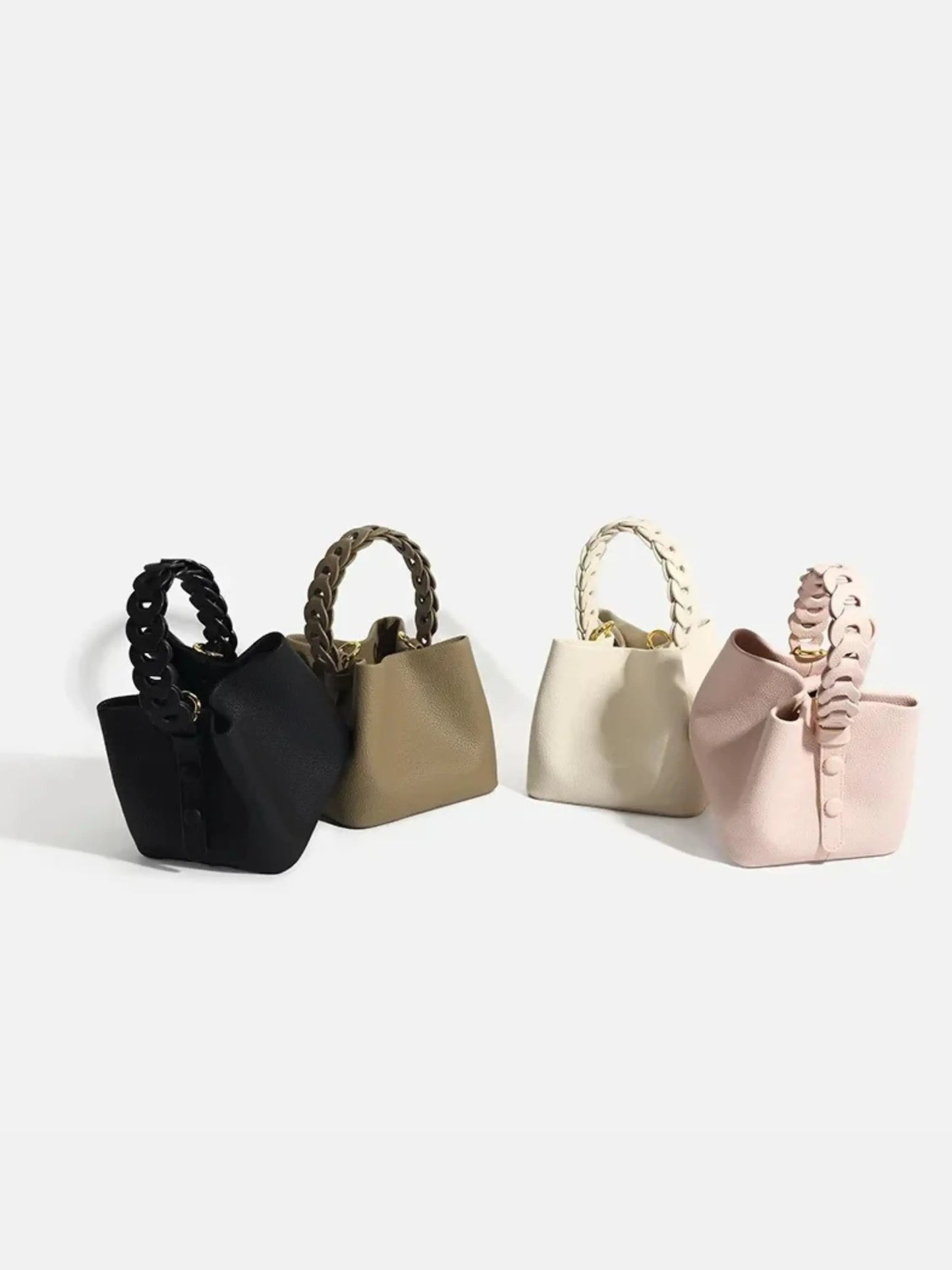 Borsa Donna Elegante Strutturata con Manico Intrecciato