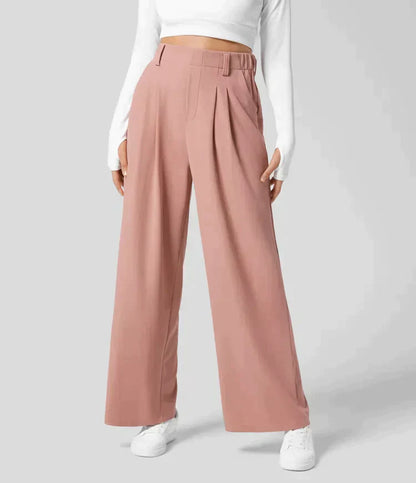 Pantaloni Estivi Donna Vita Alta Taglio Largo