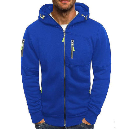 Felpa Uomo con Cappuccio e Zip Stile Sportivo