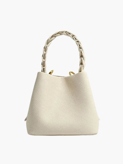 Borsa Donna Elegante Strutturata con Manico Intrecciato