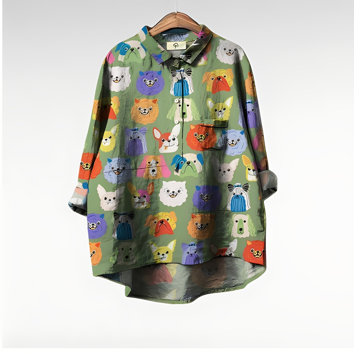 Blusa Donna Manica Lunga Stile Artistico