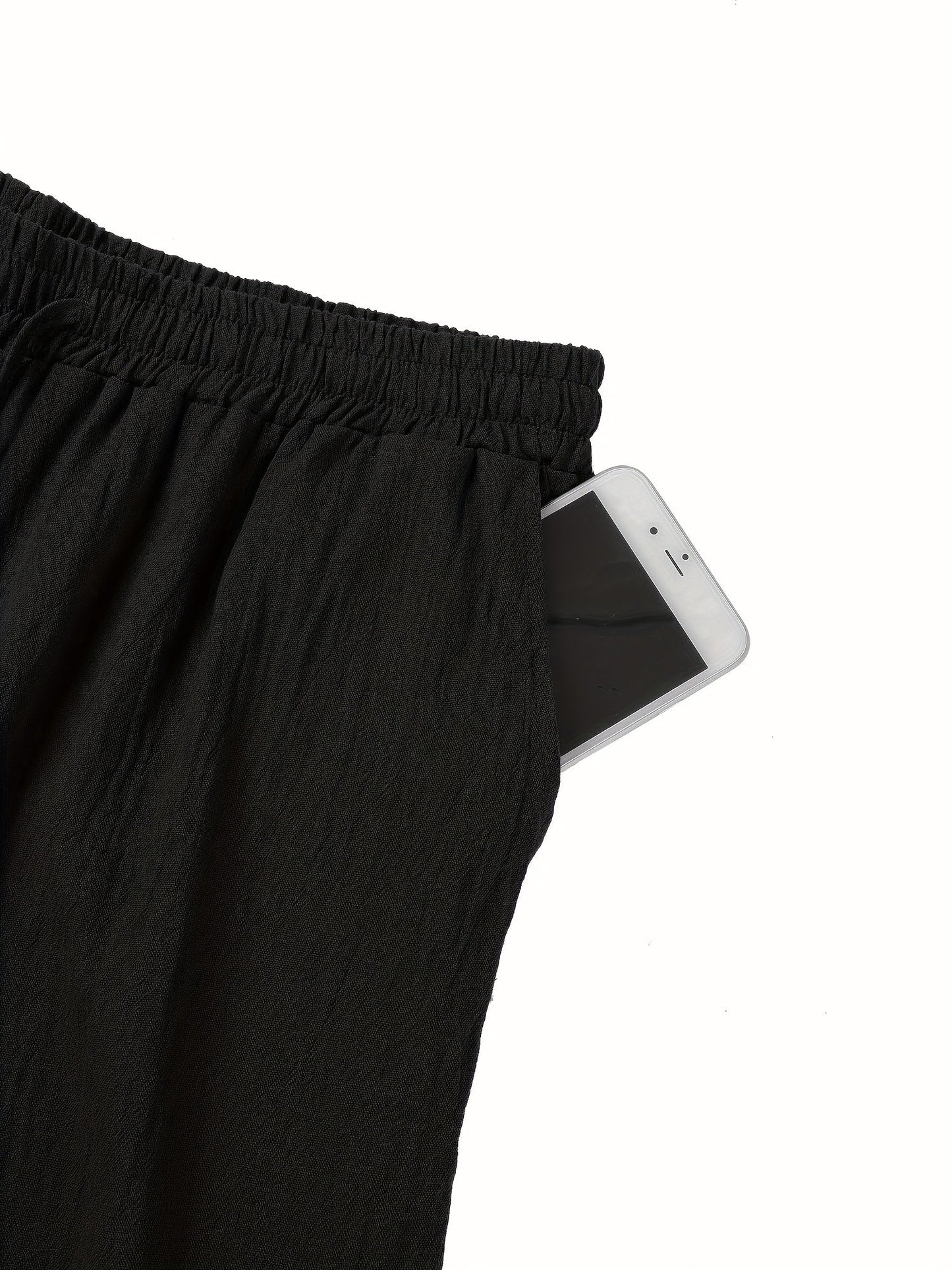 Pantaloni Lino Uomo Comfort Vestibilità Lunga