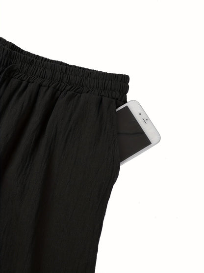 Pantaloni Lino Uomo Comfort Vestibilità Lunga