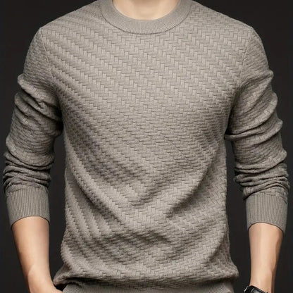 Maglione Uomo Girocollo con Motivo a Rilievo - Brentozzi