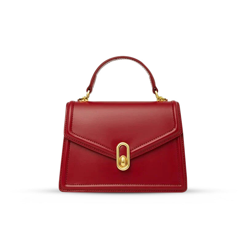 Borsa Donna in Pelle con Manico Rigido Chiusura Elegante
