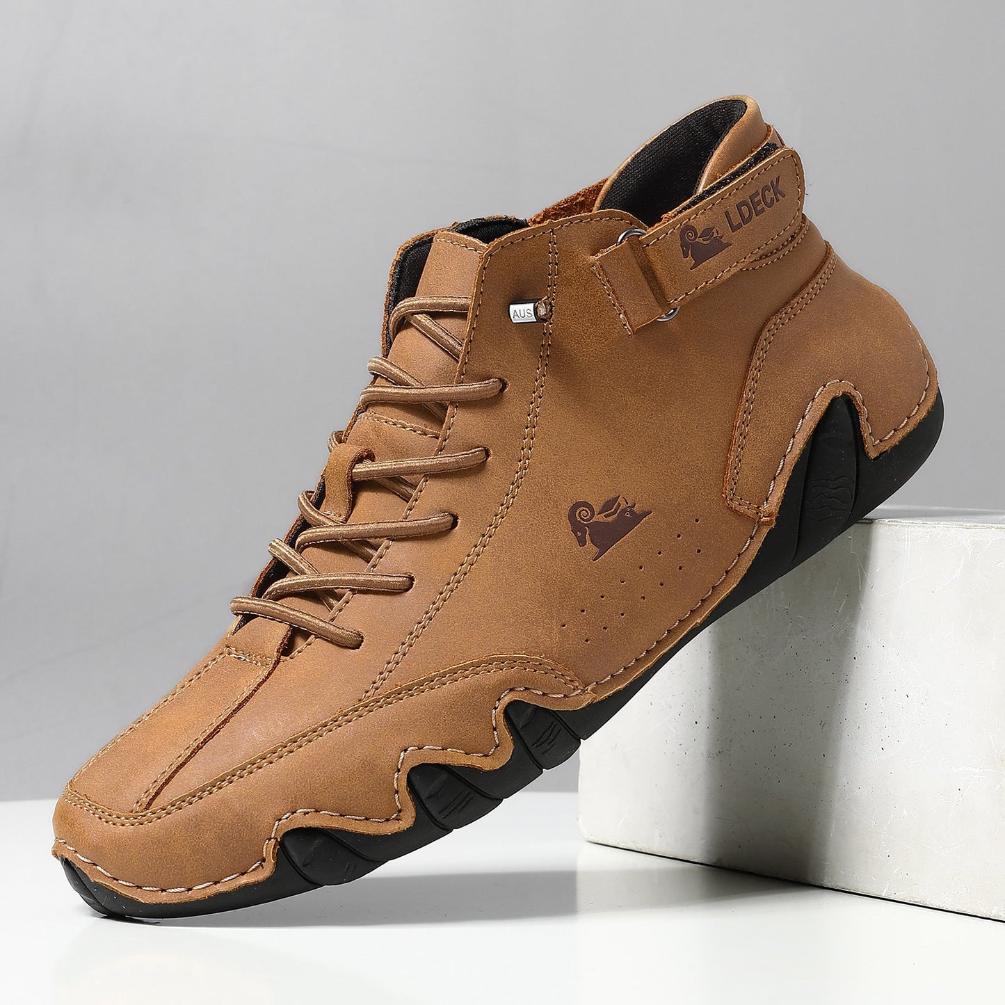 Scarpe Uomo High- Barfuor Scarpe con Lacci e Velcro