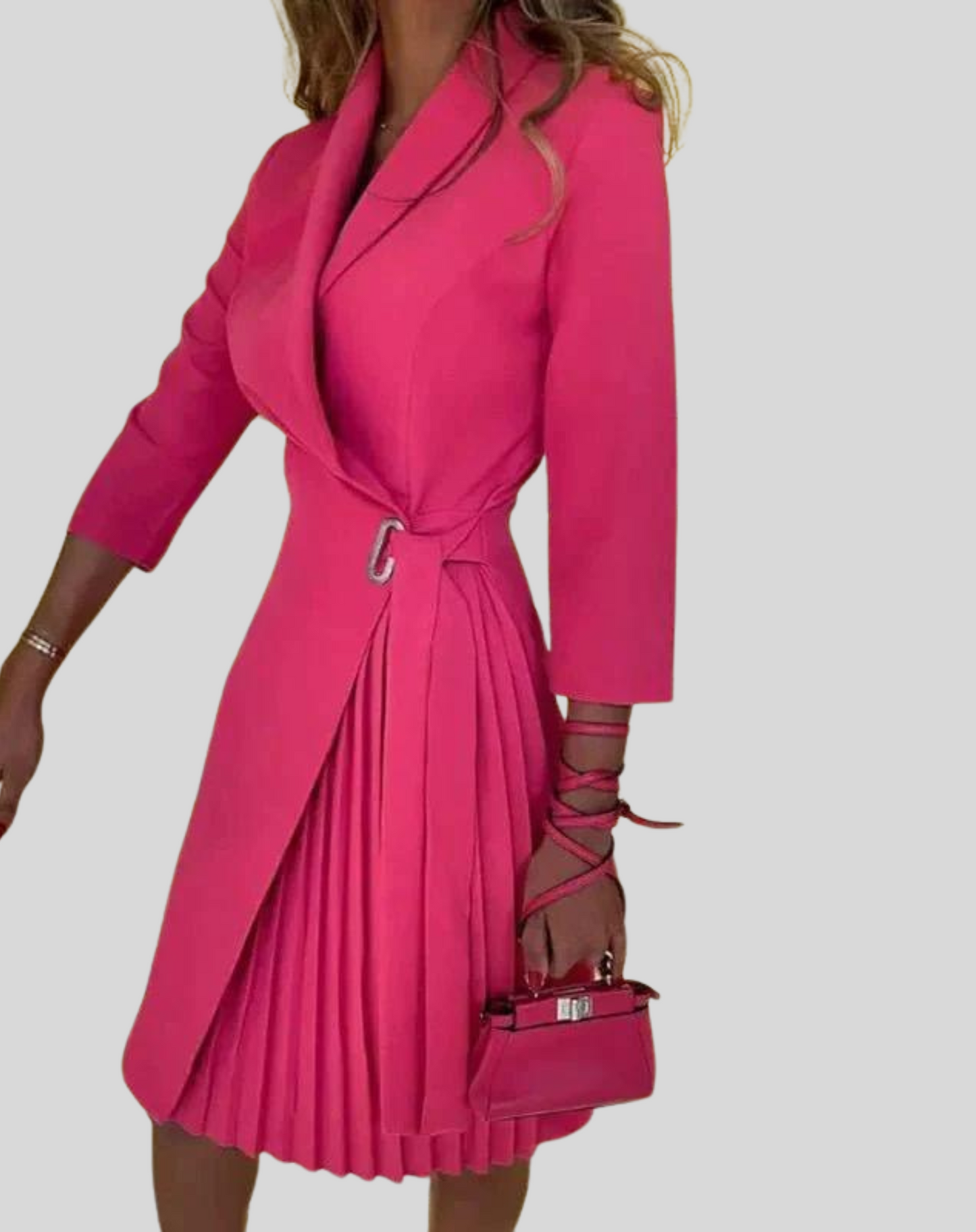 Abito Blazer Donna con Cintura Manica Mezza