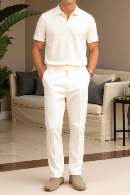 Polo Uomo Elegante Classico Vestibilità Regular
