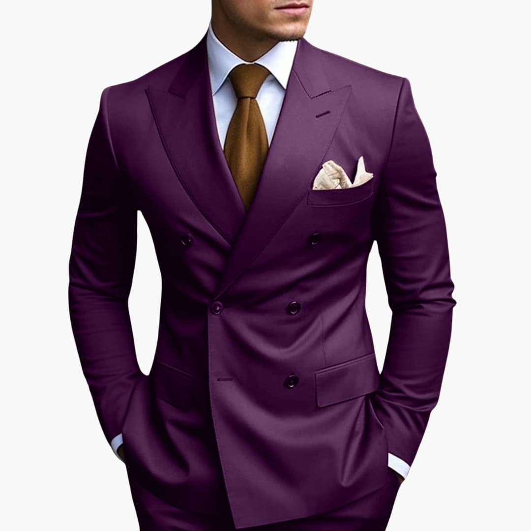 Abito Elegante Uomo Doppiopetto Slim Fit
