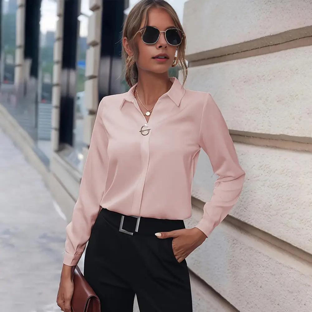 Camicia Donna Colletto Classico Manica Lunga