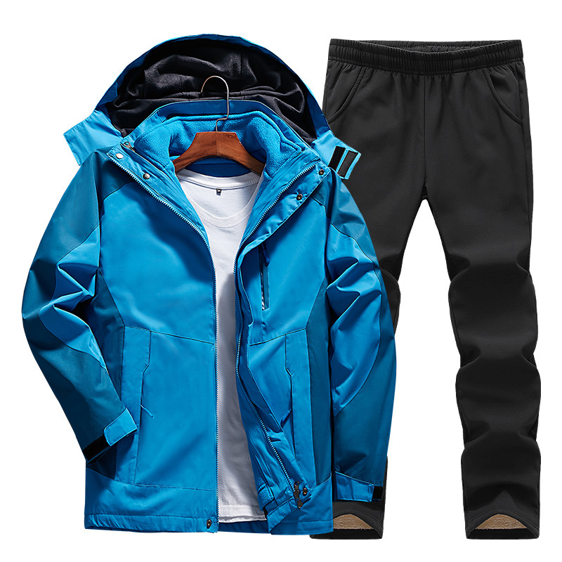 Set Outdoor 3-in-1 Donna Impermeabile con Giacca Fleece Rimovibile