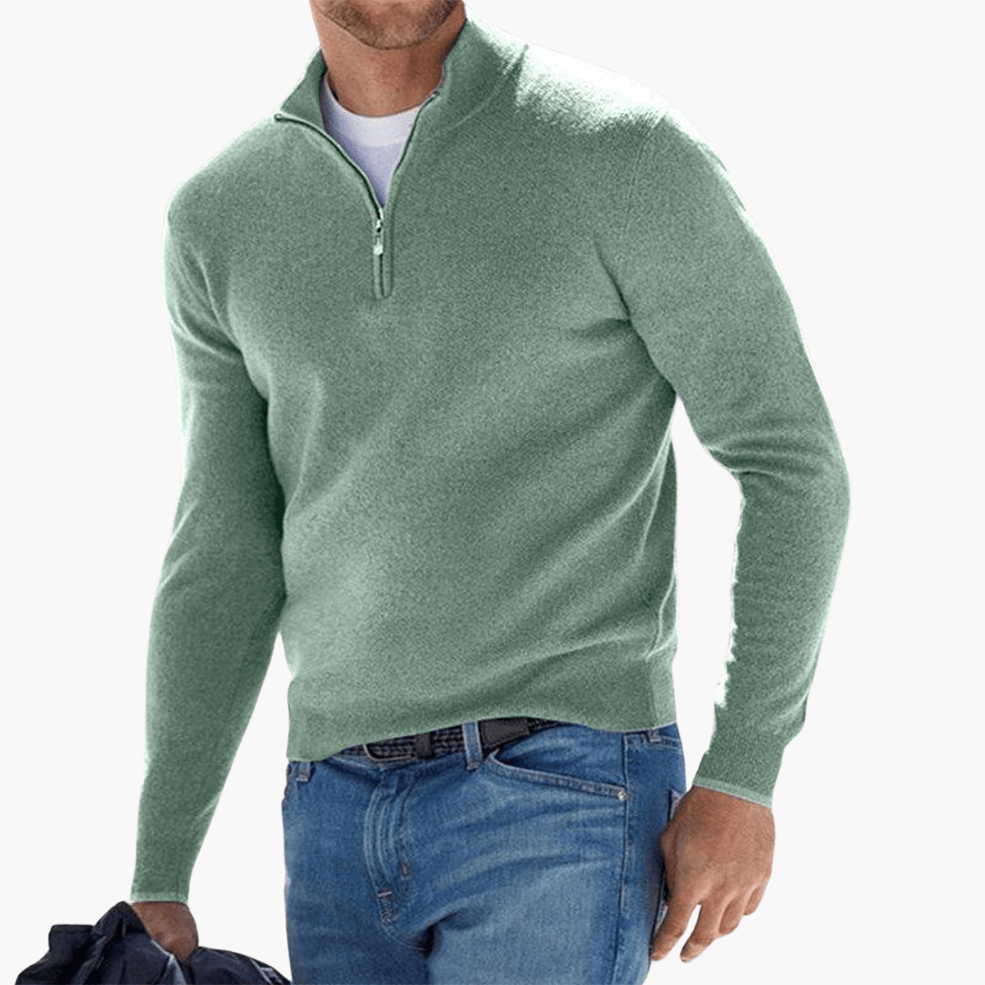 Maglione Uomo con Zip Stile Moderno