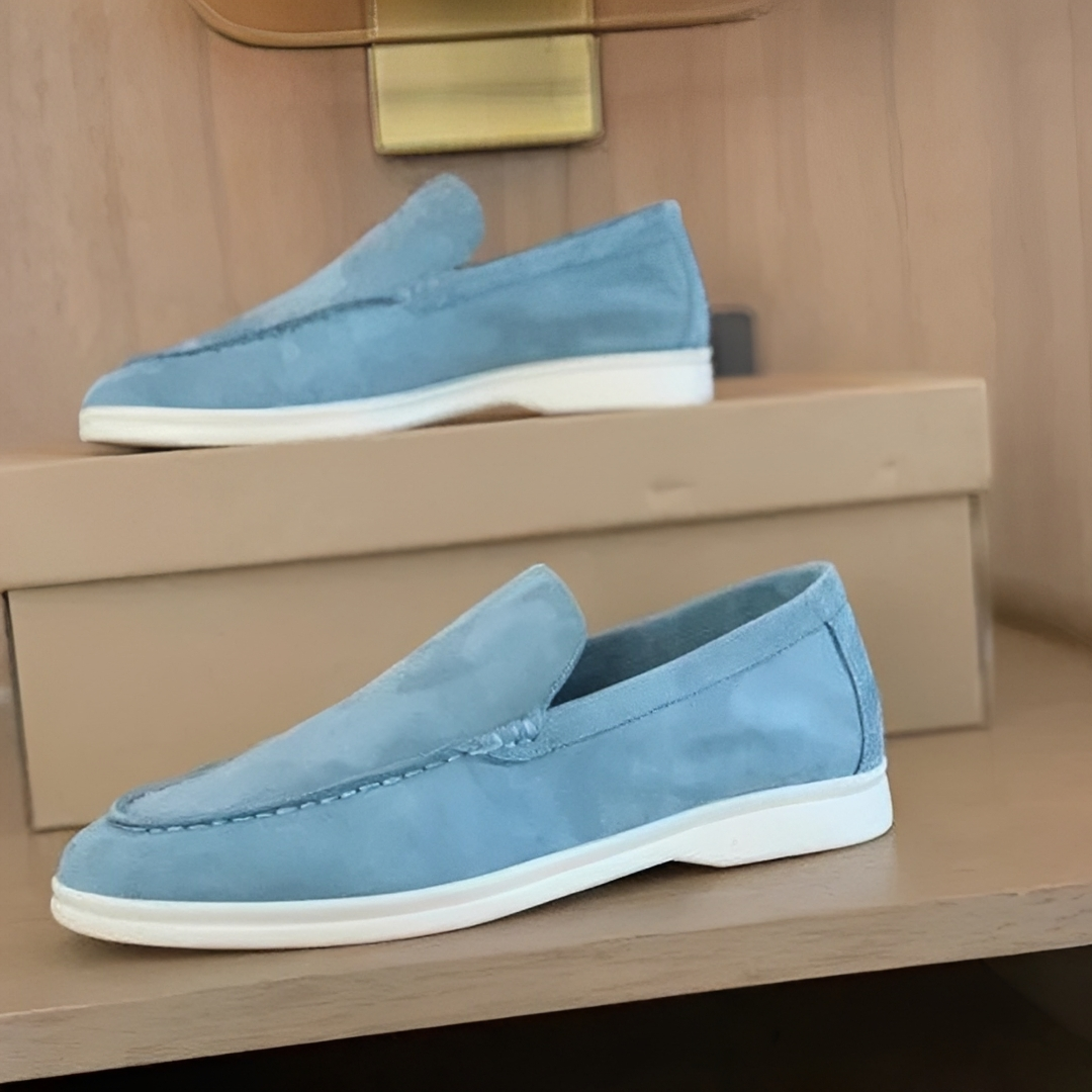 Mocassini Uomo Classici Pelle Scamosciata Eleganti