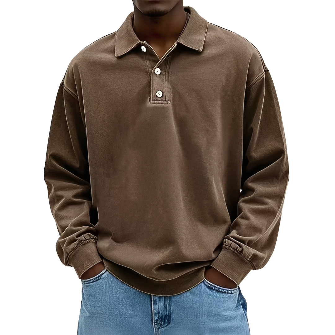 Polo Uomo Vintage Manica Lunga Classica