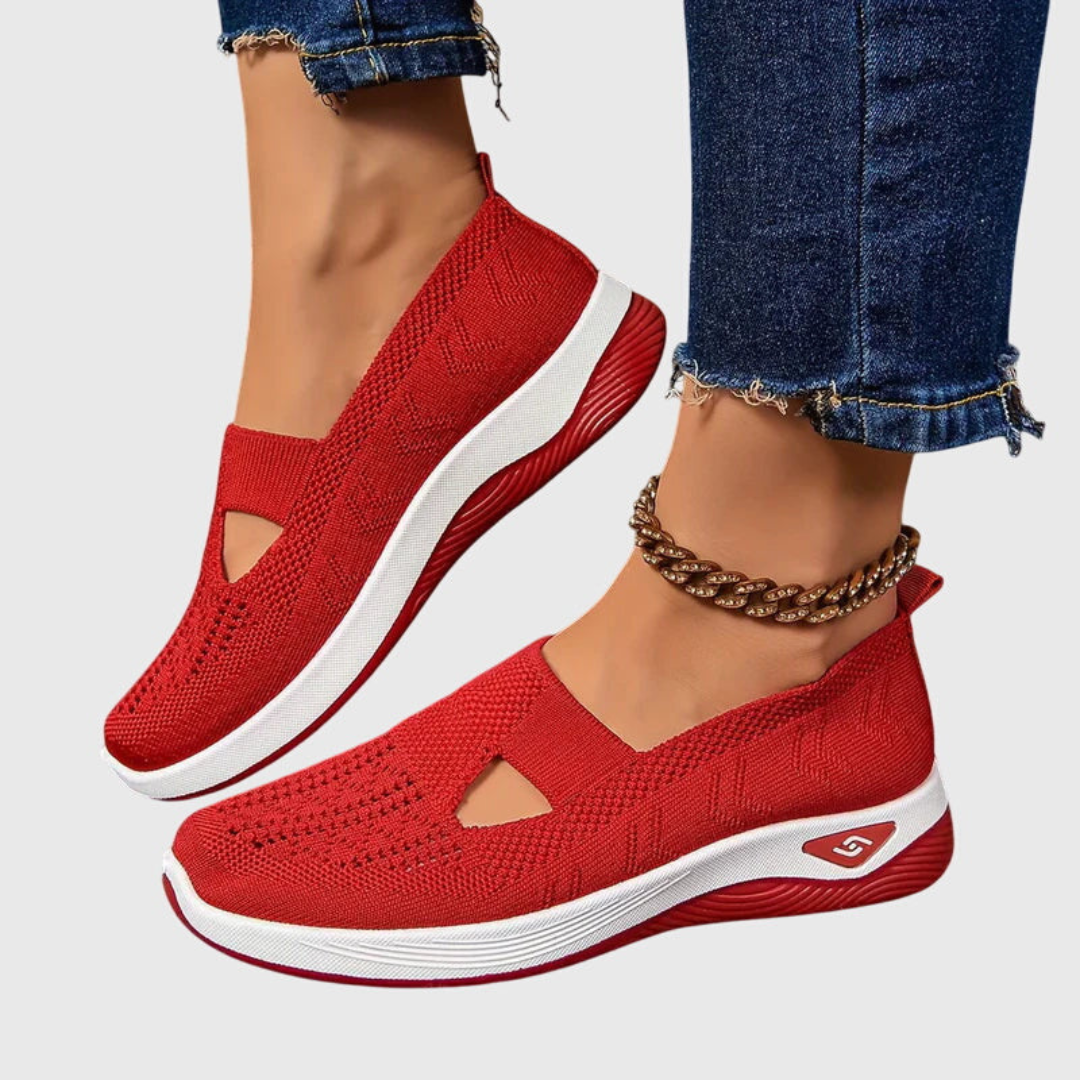 Sneakers Donna Slip-On in Maglia Traspirante