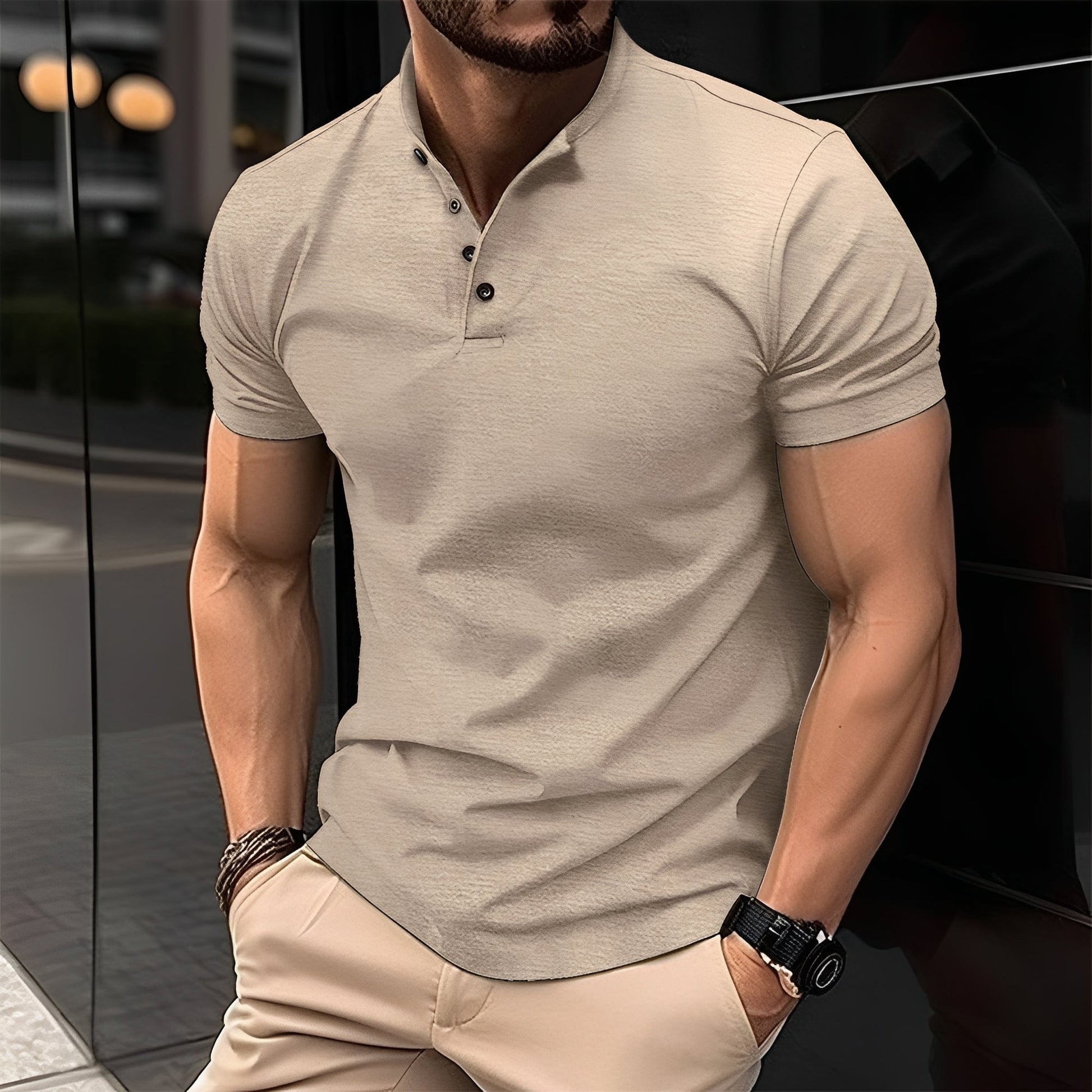 Polo Uomo Cotone Casual con Bottoni - Brentozzi