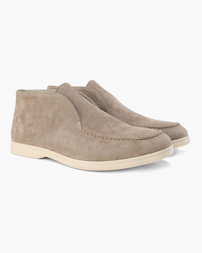 Mocassini Uomo in Pelle Scamosciata Slip-On Taglio Medio