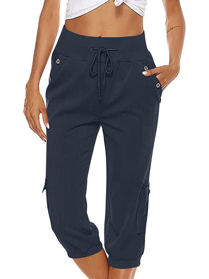 Pantaloni Jogging Donna Elastici con Tasche Comodi