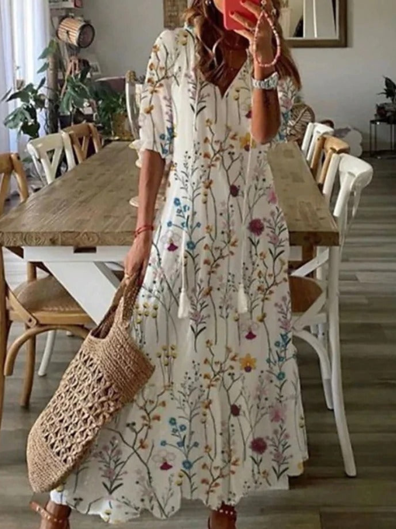 Tunika Maxi Donna Spiaggia Scollo V Ampia