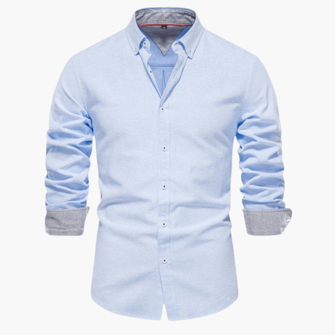 Camicia Uomo Manica Lunga Vestibilità Comoda
